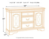Realyn - Dining Room Server - Chipped White