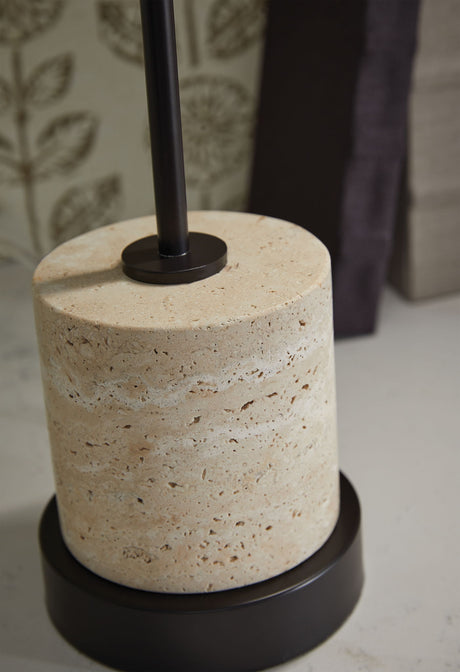 Vinmour - Metal Desk Lamp - Brown / Beige