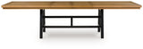 Galliden - Rectangular Dining Room Extension Table - Black / Brown