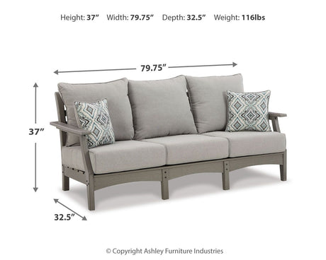Visola - Sofa with Cushion - Gray