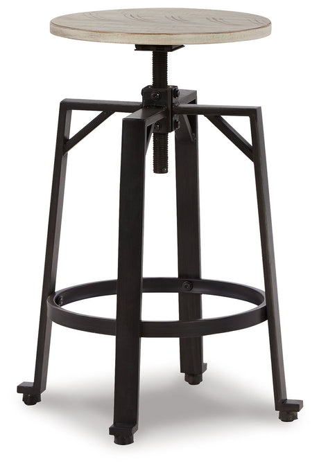 Karisslyn - Swivel Stool (Set of 2) - Whitewash / Black